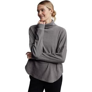 Varley Womens Designer *IN DARK GRAY* Rainer Turtle Neck Pullover Medium